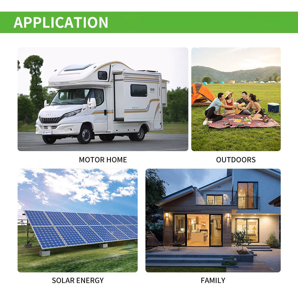 DDP to US inland - Dawnice 12V 200Ah LiFePO4 Battery with Built-in 100A BMS, 2560Wh Lithium Battery 10 Years Lifespan, Perfect for RV Camping, Solar Energy Storage, Back-up Power - US Warehouse in Stock