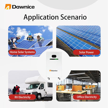 DDP-MX- Kit completo de sistema de energía solar híbrido de 10 KW con paneles solares de 5.8 KW + inversor híbrido de 48 V + batería de 51.2 V  20KWh(10 unidades x 580 W PV+1 inversor de 10+1 batería 20KWh)