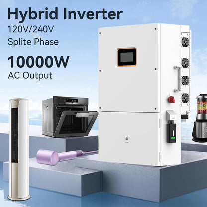 DDP to Puerto Rico - Dawnice 3 Sets 48V 10KW Split Phase Hybrid Solar Inverter Built in MPPT+ 10 Sets-51.2V 314Ah 16kwh  LiFePO4 Lithium Battery