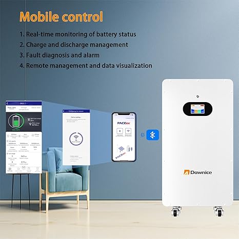 Dawnice Solar Battery 48V LifePO4 Lithium Batteries Storage Pack Wall-Mounted 5-20kWh