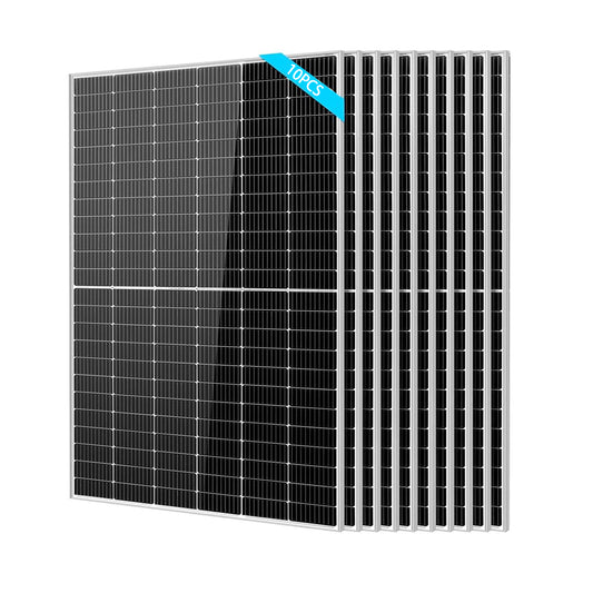 DDP to US inland - 10PCS 550W Solar Panels Monocrystalline,Grade A Solar Cell,Waterproof IP68,High Efficiency Solar Panel for Charging Station,Household,Marine,On/Off Grid Solar system (Total 5500W)