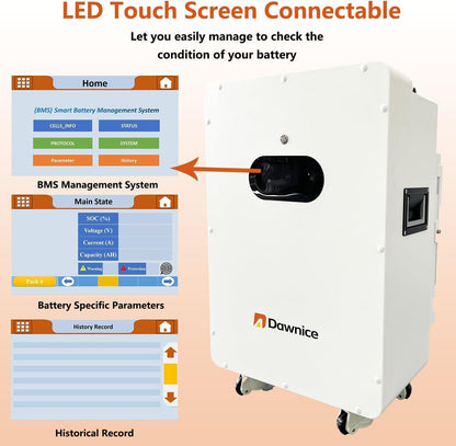 10KW 48V Lithium Battery LifePO4 Solar Storage Backup Wall/Ground-Mounted Grade A Cells Built in 150A BMS Backup for Home Camping RV (10kw Off-Grid Inverter+10kwh Battery)