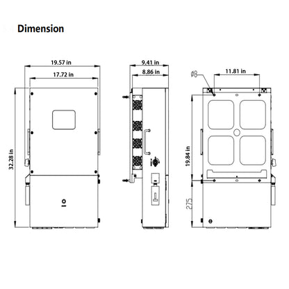 DDP to US inland - Dawnice 10kW Hybrid Solar Inverter 48V DC to 120V/240V AC, Split Phase Pure Sine Wave Inverter with MPPT Charger Controller, Support Parallel, for LiFePO4/Li/Lead-acid Battery with UL Certification