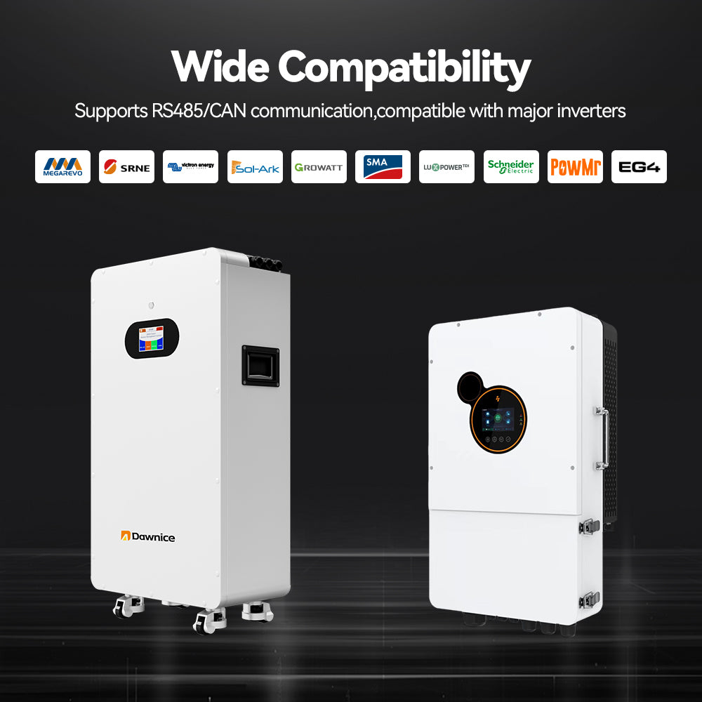 Dawnice 5KWh Solar Battery 48V 100Ah LifePO4 Lithium Solar